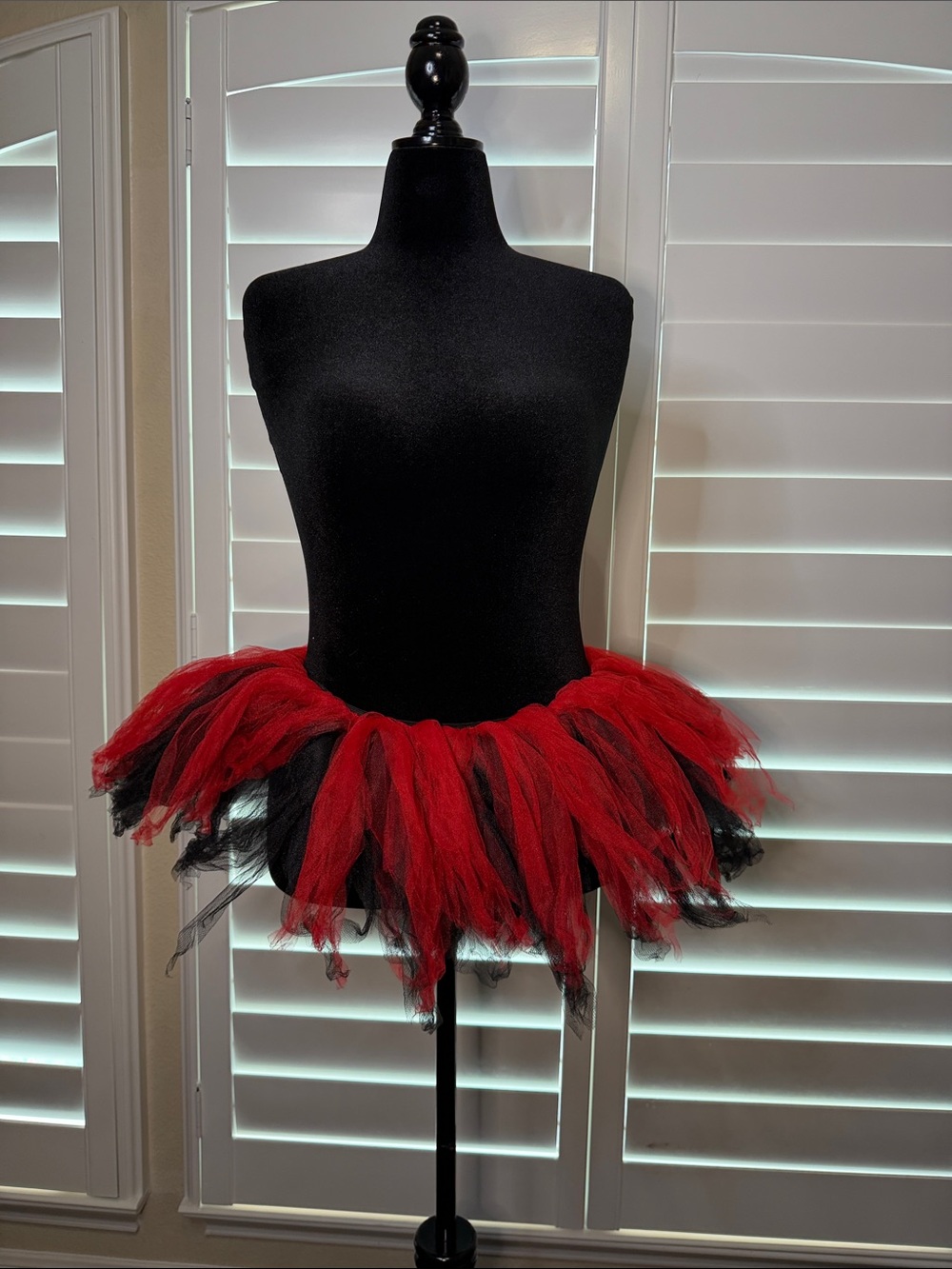 Red & Black Layered Short Tutu